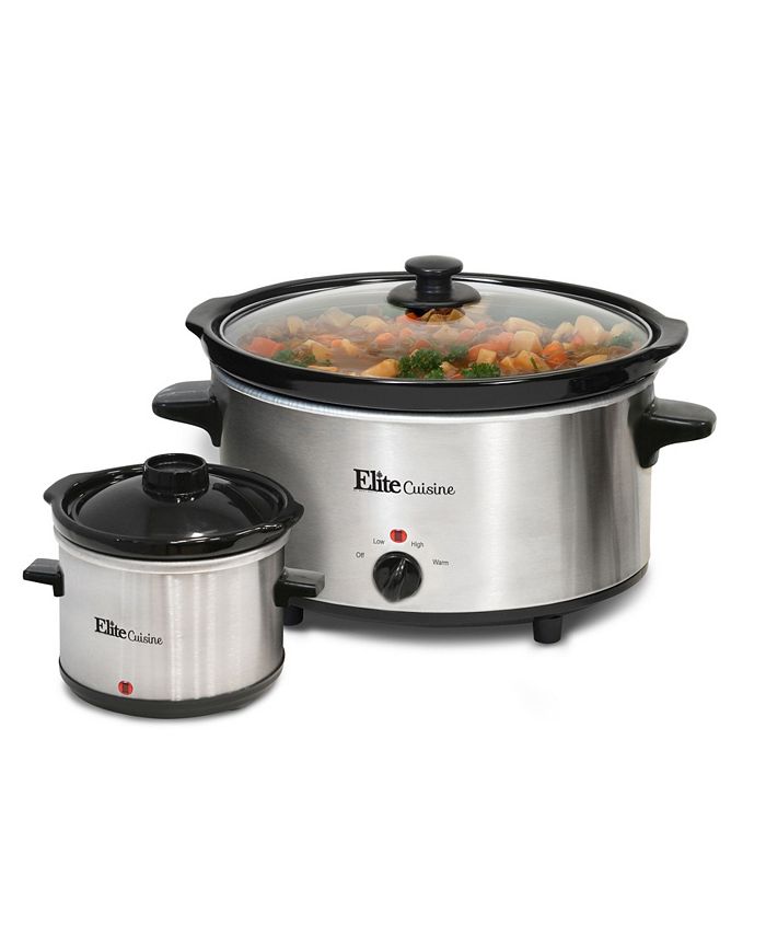 Elite Gourmet Elite Cuisine 5 Quart Slow Cooker with Mini Dipper