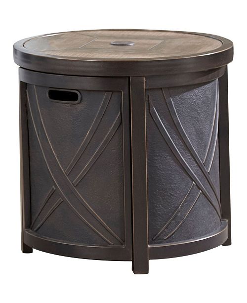 Hanover 25 Round Umbrella Side Table With Tile Tabletop 23 X 25 X 93 7 Reviews Furniture Macy S