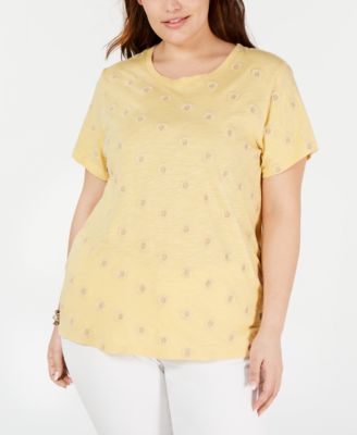 macys lucky brand plus size tops