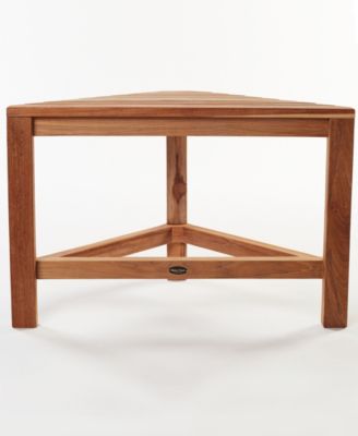 teak corner shower bench