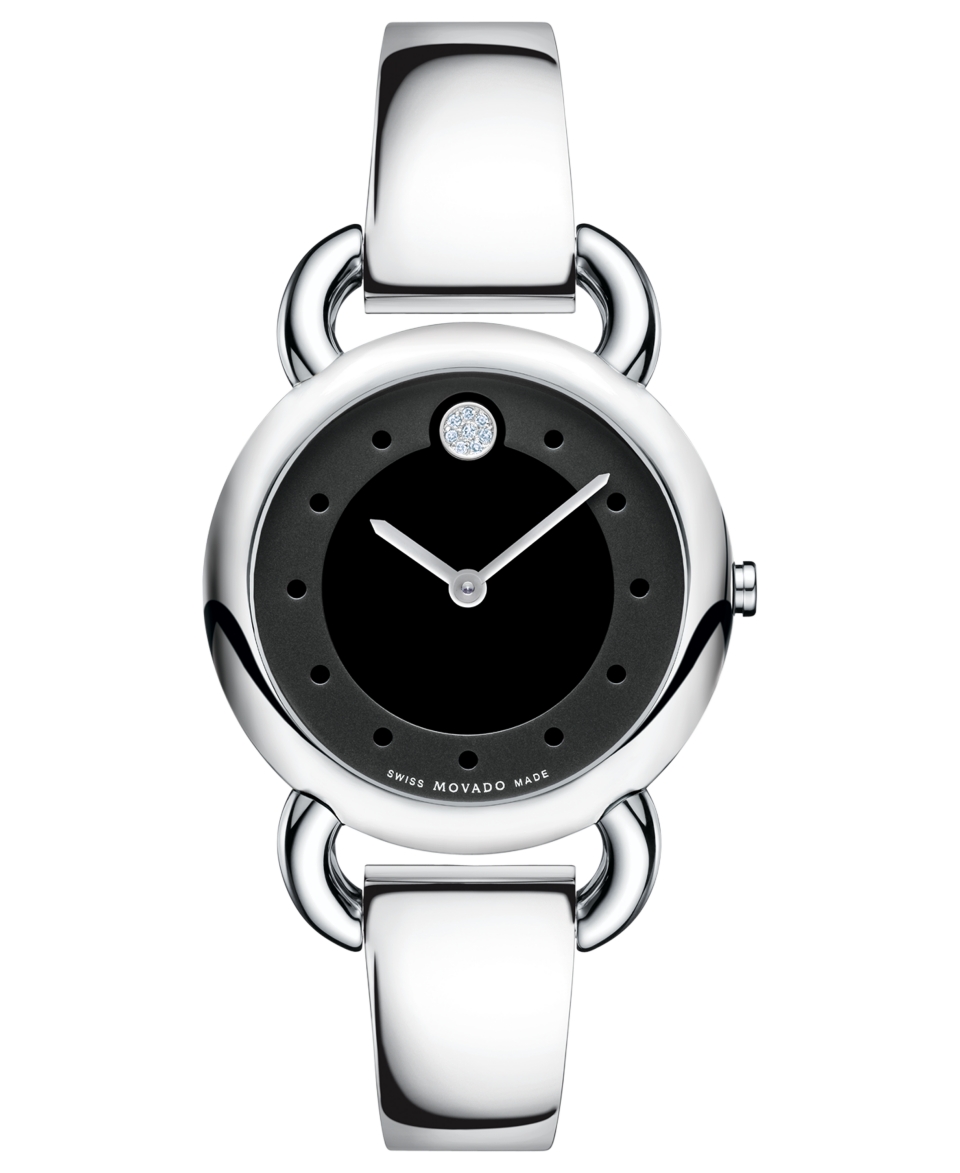 Movado Watch, Womens Swiss Linio Diamond Accent Stainless Steel