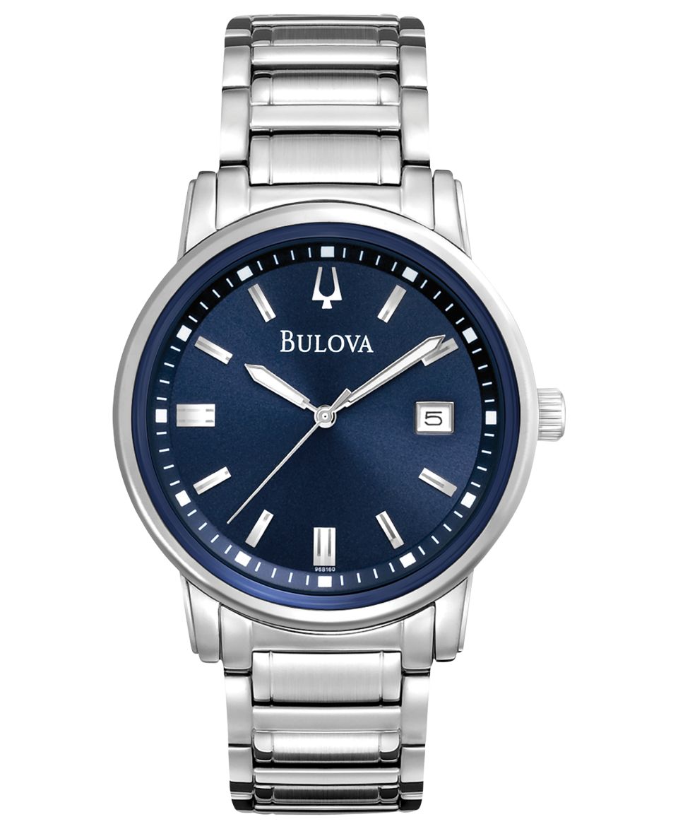 Bulova Watch, Mens Stainless Steel Bracelet 40mm 96B181   All Watches
