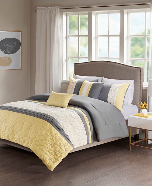 Jla Home 510 Design Donnell Full Queen Embroidered 5 Piece Comforter Set Reviews Bed In A Bag Bed Bath Macy S