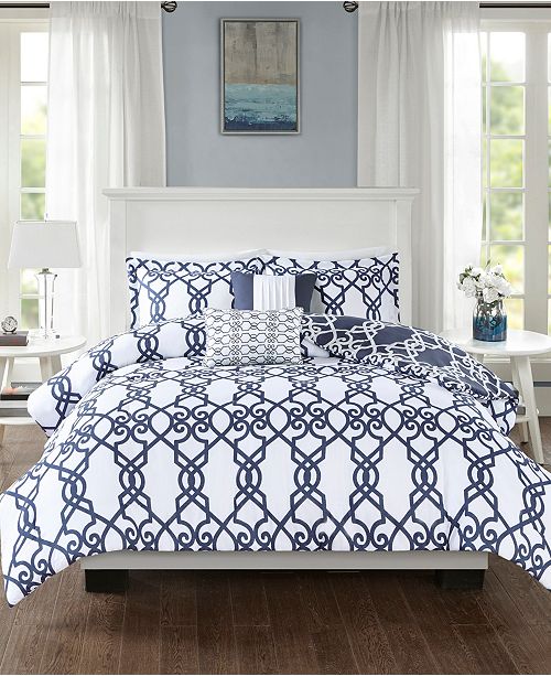 Jla Home 510 Design Neptune Full Queen 5 Piece Reversible Print Comforter Set Reviews Home Macy S
