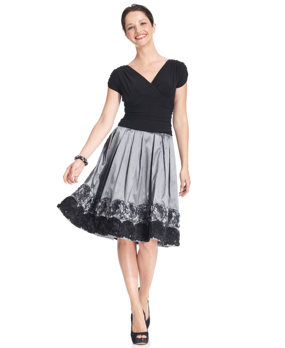 Jessica Howard Dress, Three Quarter Sleeve Lace Portrait Collar