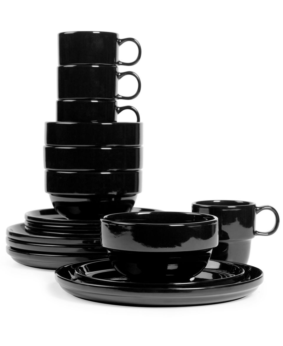 Mikasa Dinnerware, Swirl Black Collection   Casual Dinnerware   Dining