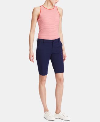 lauren ralph lauren twill stretch bermuda shorts