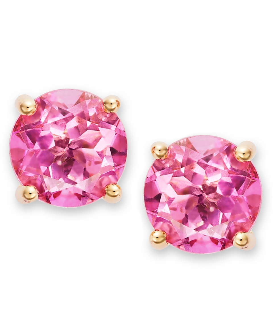 Victoria Townsend 18k Gold Over Sterling Silver Earrings, Pink Topaz