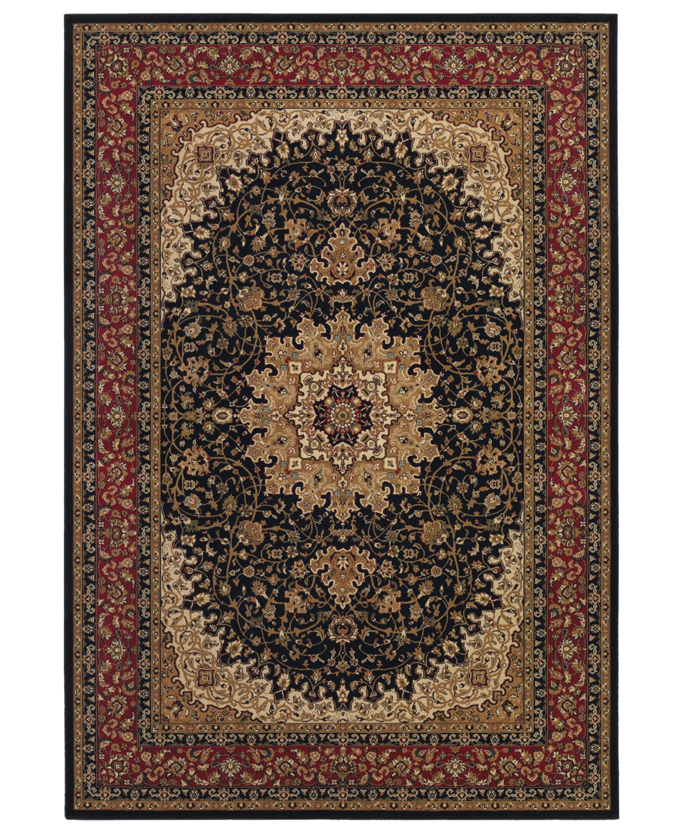 Area Rug, Tamena TAM101 Kashan Black 2 x 311   Rugs