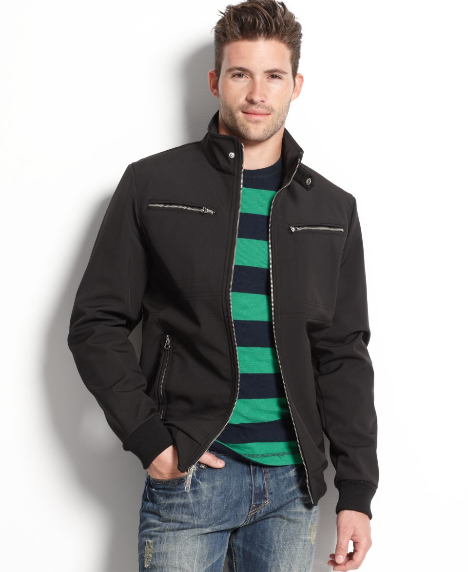 Buffalo David Bitton Jacket, Tech Dobby Moto Jacket   Mens Coats