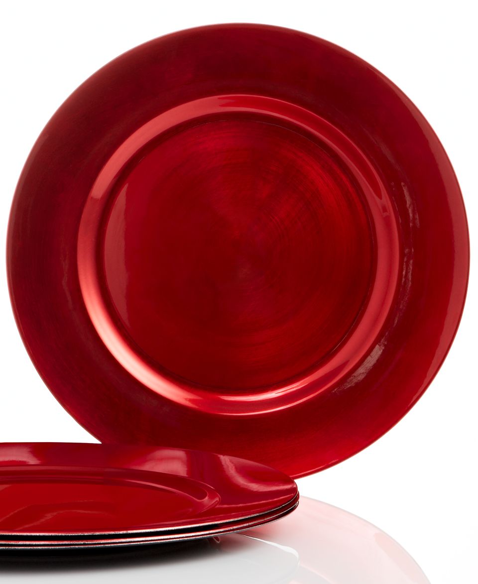 Jay Imports Serveware, Glory Red Glass Charger Plate   Serveware