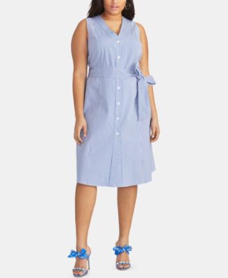 women's plus size seersucker dress