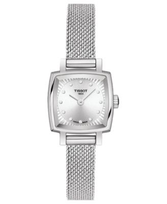 Женские часы Tissot T-Lady Lovely с бриллиантами, серебристые