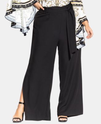 plus size split leg pants