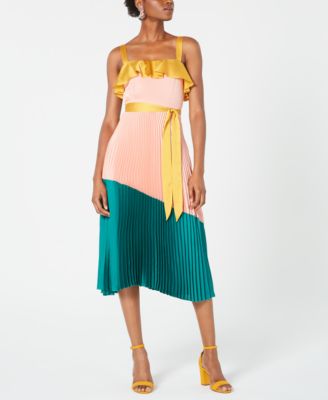 pleated a line dress