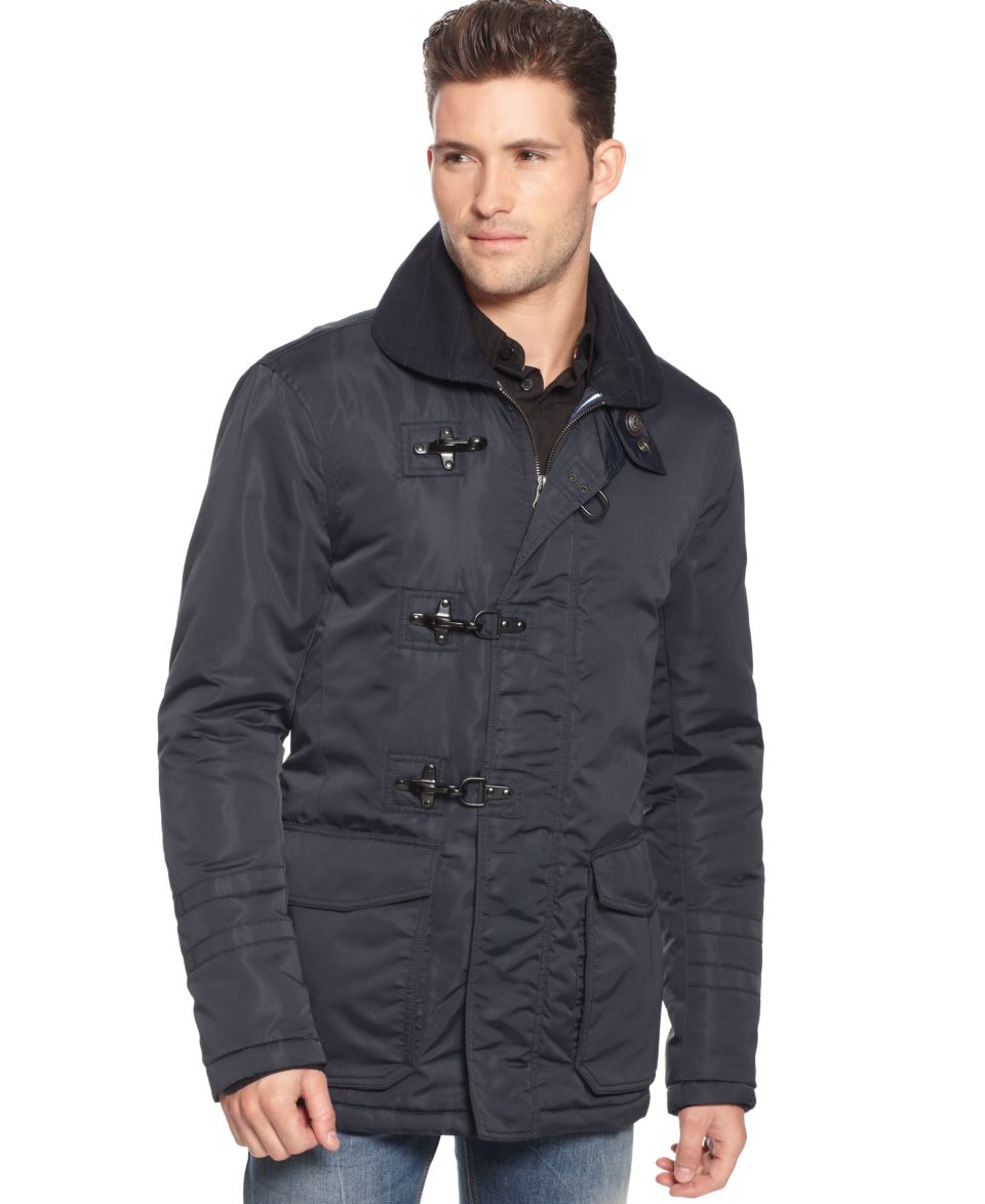 Armani Jeans Coat, Down Coat with Detachable Faux Fur Collar