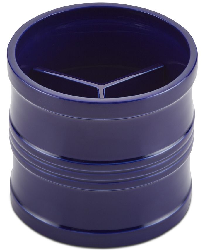Circulon Ceramics 7.5" Tool Crock with Partition Insert, Navy Blue