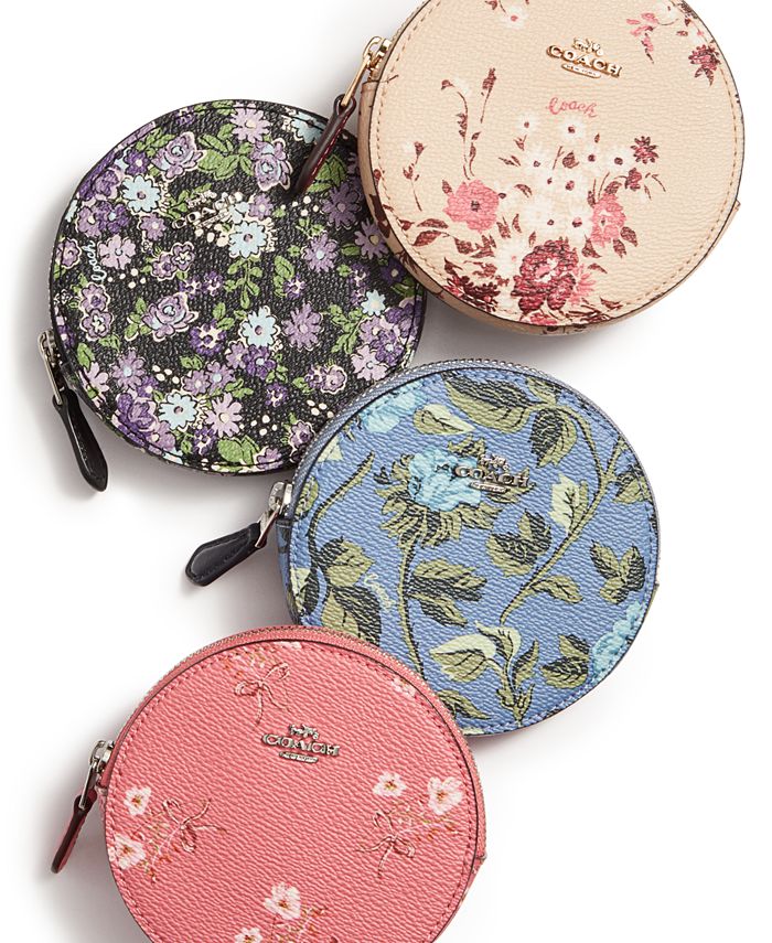 coach coin purse round