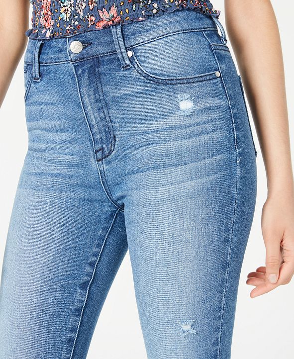 ripped high rise jeans