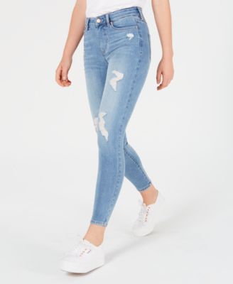 celebrity pink jeans high rise ankle skinny