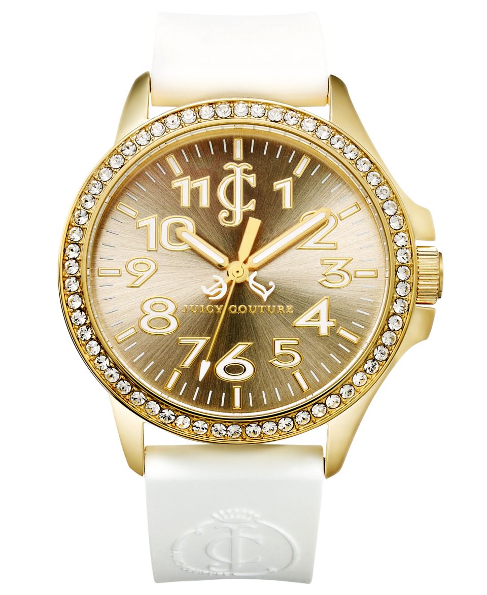 Juicy Couture Watch, Womens Jetsetter White Silicone Jelly Strap 38mm