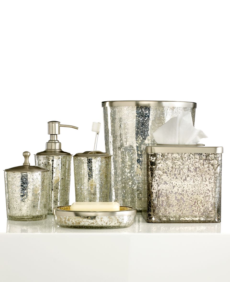 Paradigm Bath Accessories, Crackle Glass Collection  