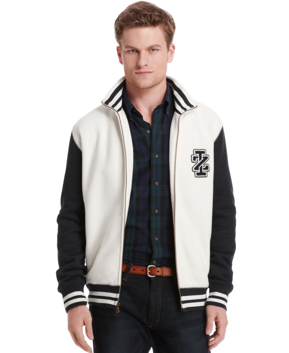 Izod Jacket, American Prep Varsity Fleece Track Jacket