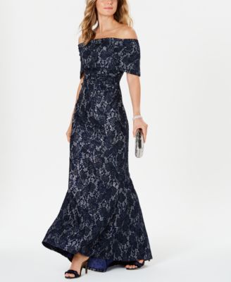 vince camuto sequin lace evening dress