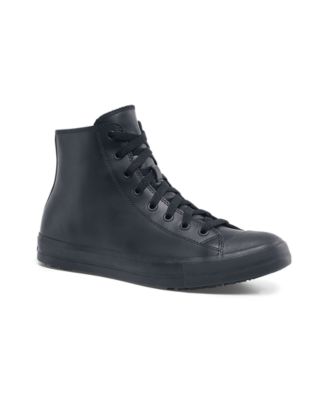 black slip on high top sneakers