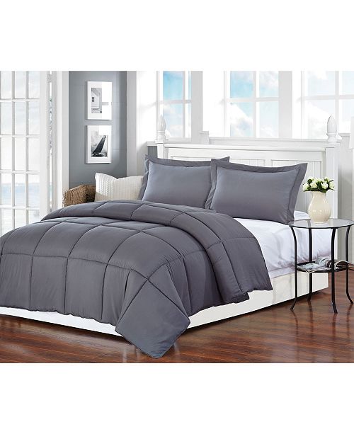 Ac Pacific Polyester Medium Warmth Down Alternative Eastern King Comforter With Duvet Insert Reviews Comforters Fashion Bed Bath Macy S