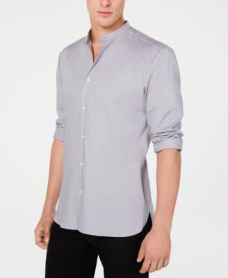 mens mandarin collar shirt casual