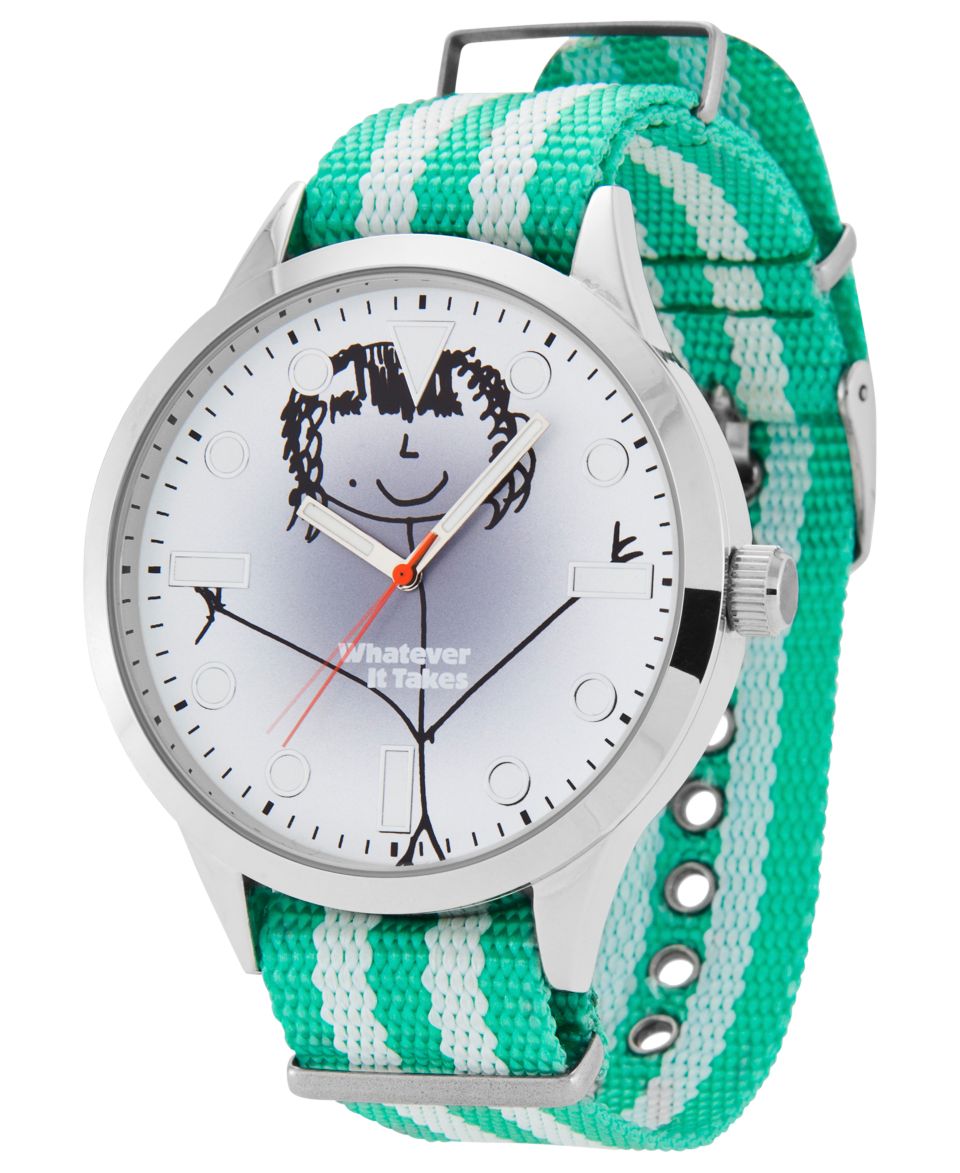 Whatever It Takes Watch, Womens Serena Williams Green and White Nylon