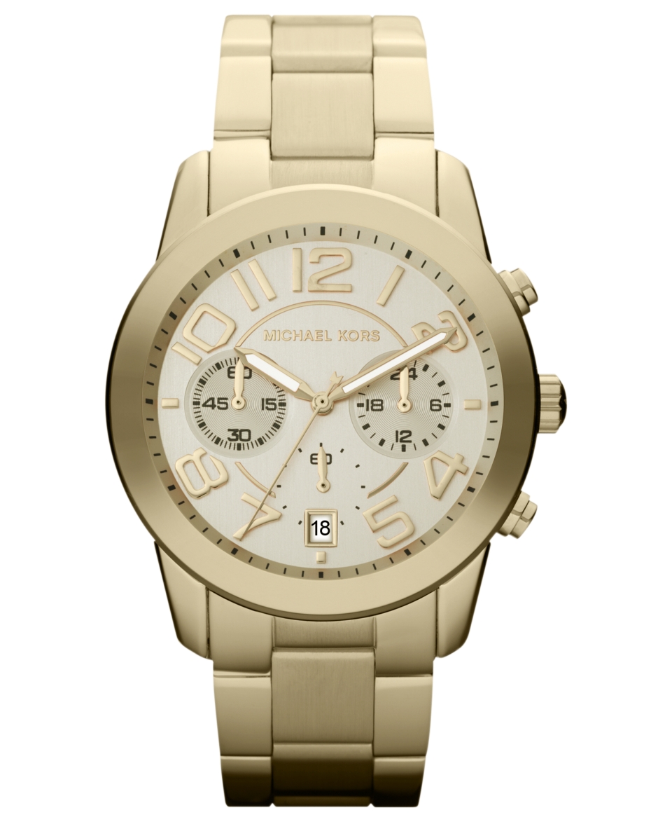 Michael Kors Watch, Womens Chronograph Mercer Gold Tone Stainless