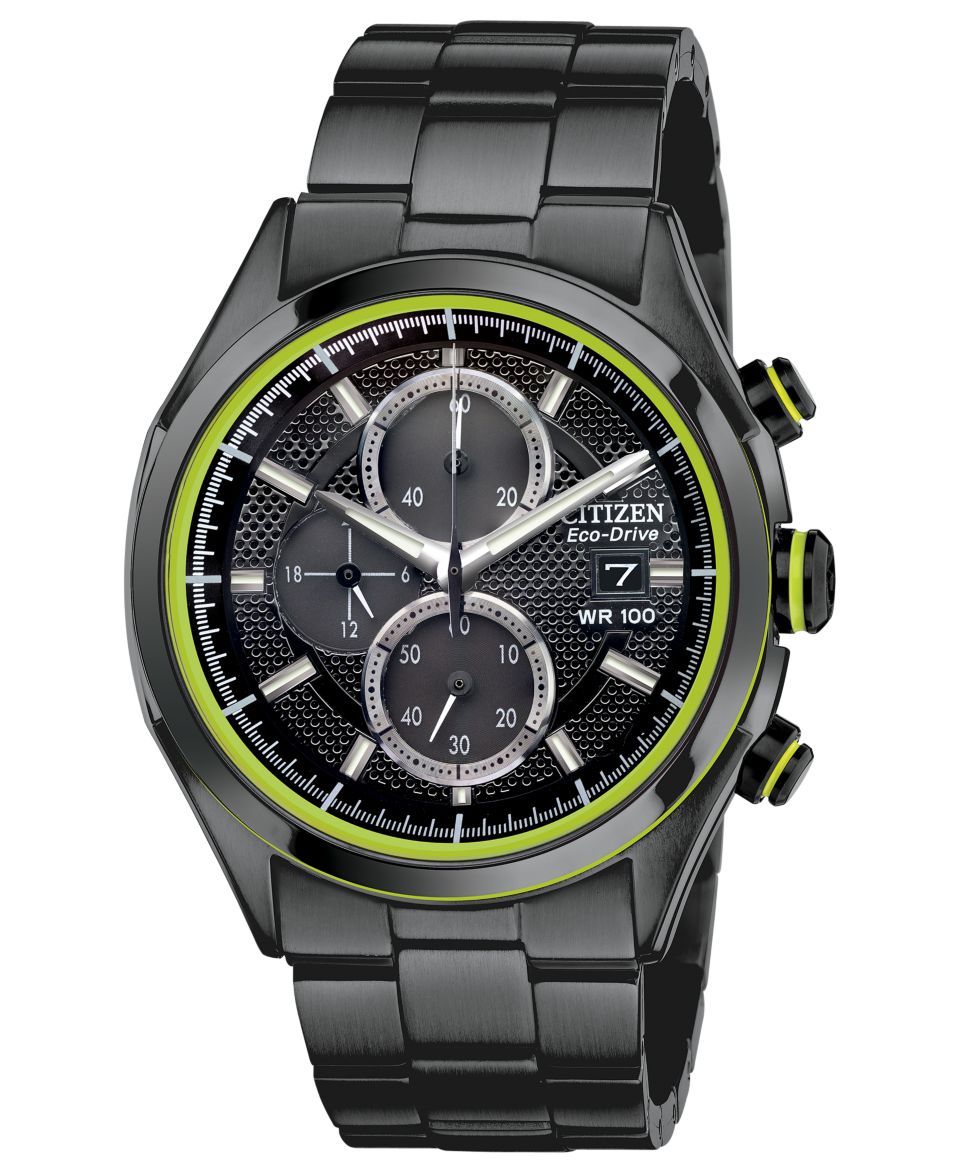 Citizen Watch, Mens Chronograph Eco Drive Proximity Bluetooth Black