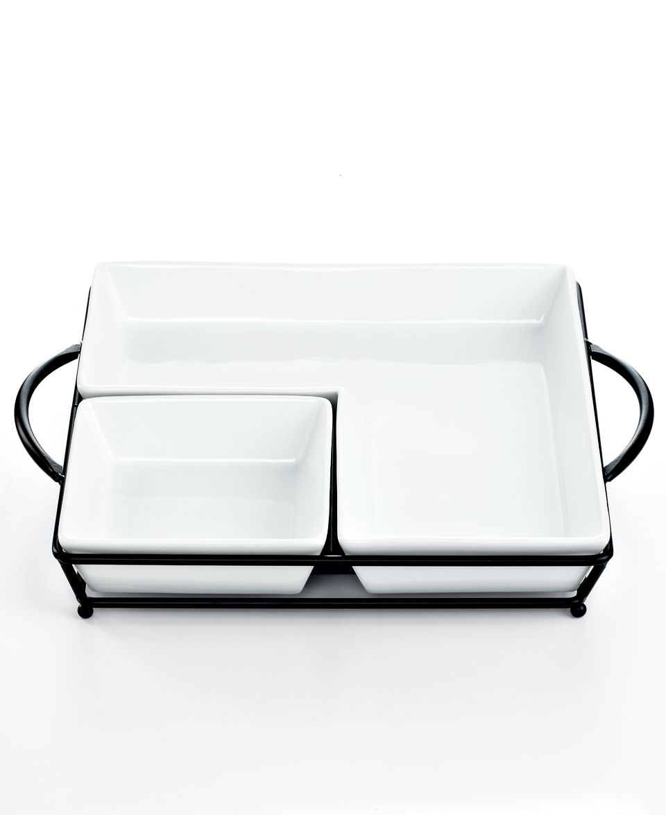 Martha Stewart Collection Serveware, Clear Acrylic Chip and Dip