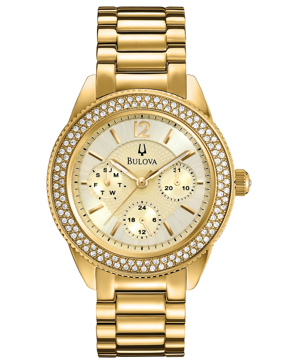 Bulova Watch, Womens Gold Tone Stainless Steel Bracelet 38mm 97N102