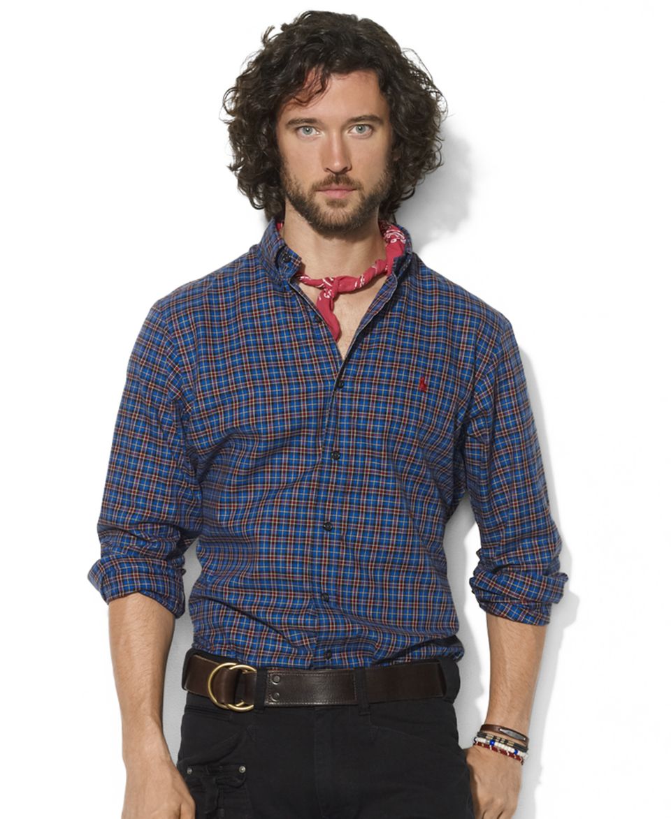 Polo Ralph Lauren Shirt, Custom Fit Plaid Shirt   Mens Casual Shirts