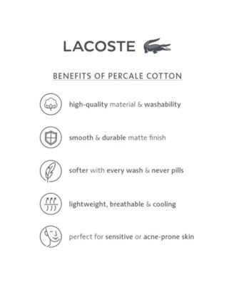 lacoste 100 cotton percale sheet set