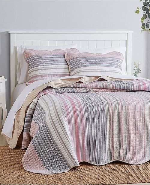 Martha Stewart Collection Yarn Dye Bedspread And Sham Collection Created For Macy S Reviews Quilts Bedspreads Bed Bath Macy S