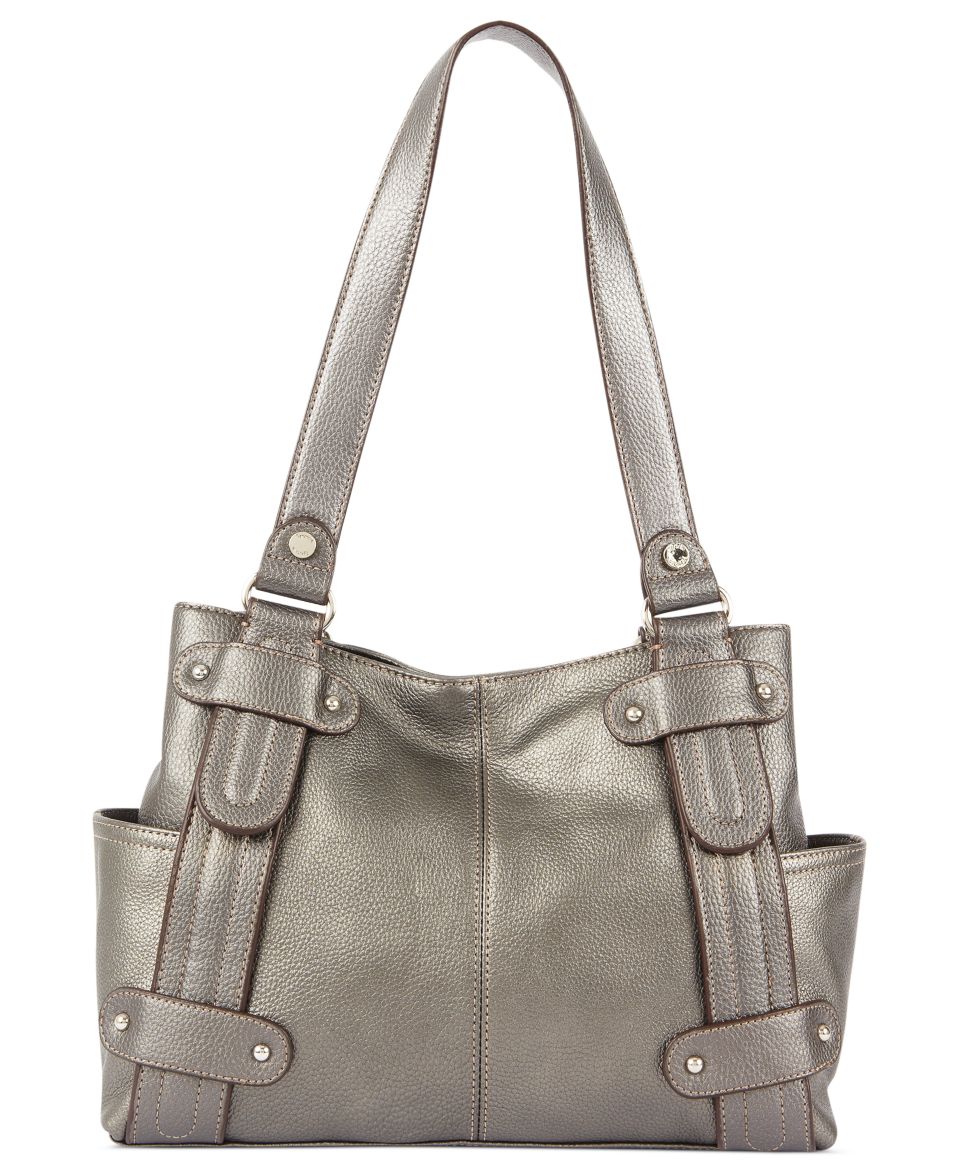 Tignanello Perfect 10 Leather Studded Shopper   Handbags & Accessories