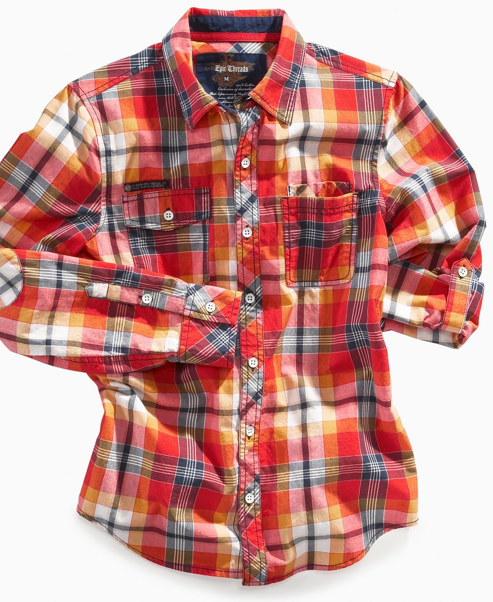 LRG Kids Shirt, Boys Celsius Plaid Shirt   Kids Boys 8 20