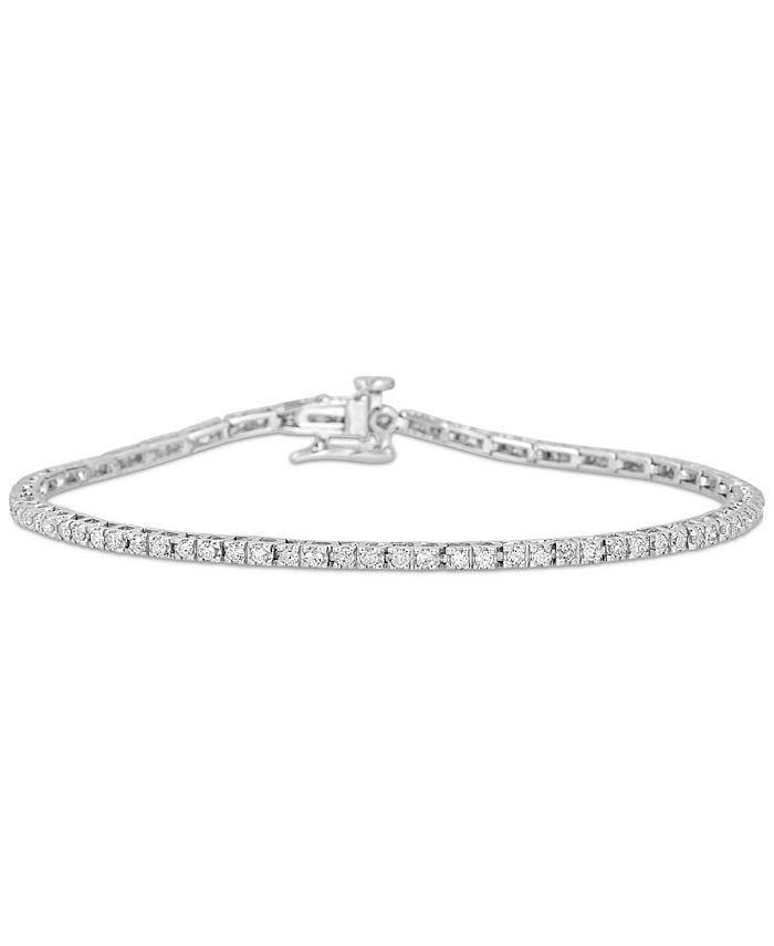 Macy S Diamond Tennis Bracelet 1 Ct T W In 14k White Gold Reviews Bracelets Jewelry Watches Macy S