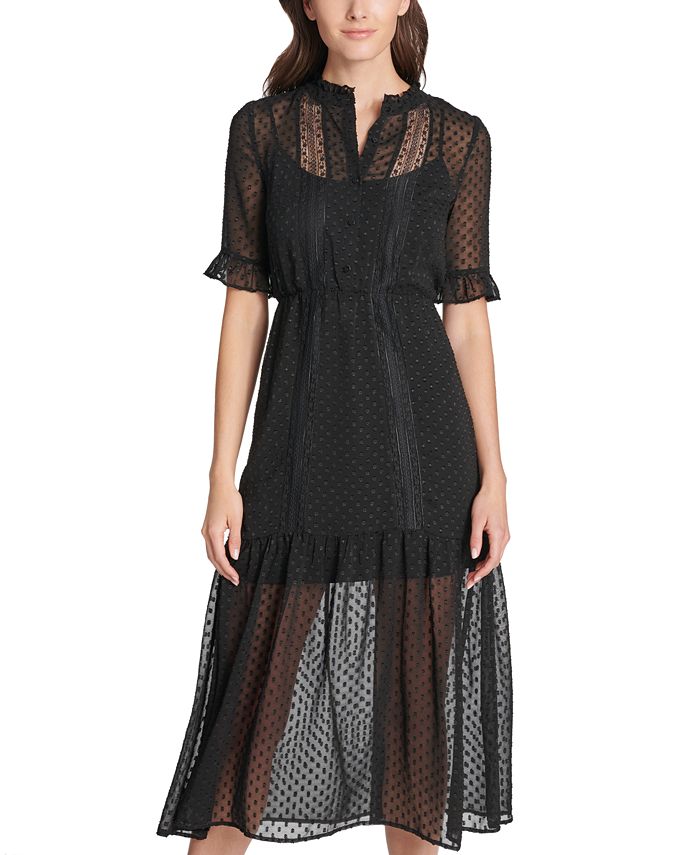 kensie Textured Illusion Midi Dress & Reviews - Dresses - Women - Macy's