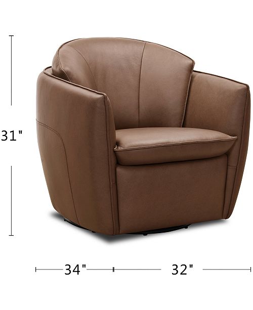 Furniture Chanute 32 Leather Accent Chair Created For Macy S Reviews Chairs Furniture Macy S