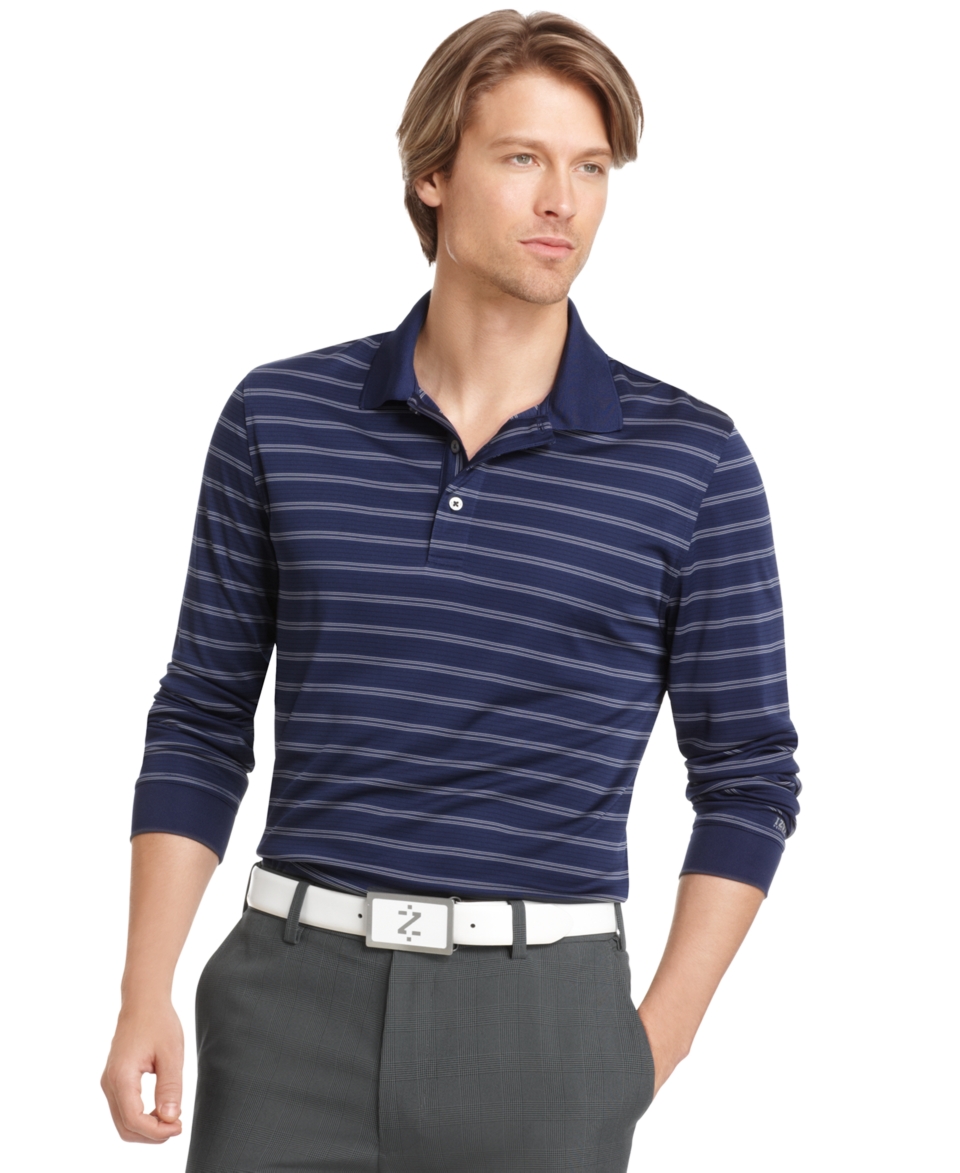 Izod Shirt, Interlock Stripe UV Polo Shirt   Mens Polos