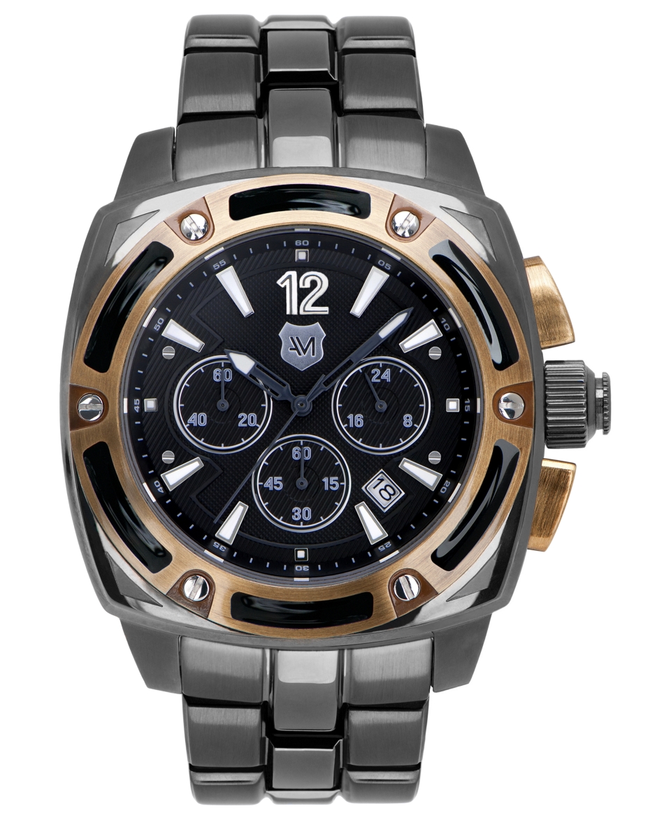 Andrew Marc Watch, Mens Chronograph GIII Bomber Black Ion Plated