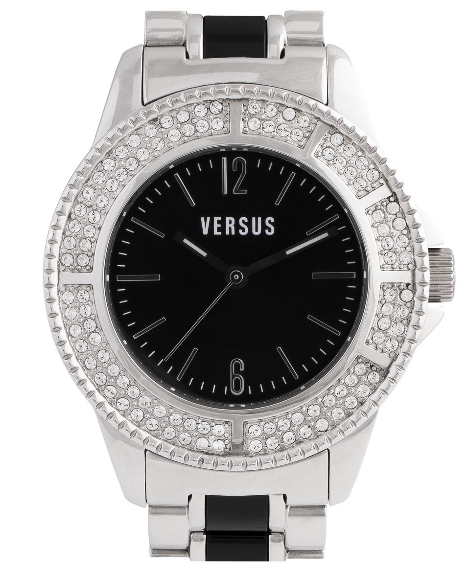 Versus by Versace Watch, Unisex Tokyo Black Enamel and Stainless Steel