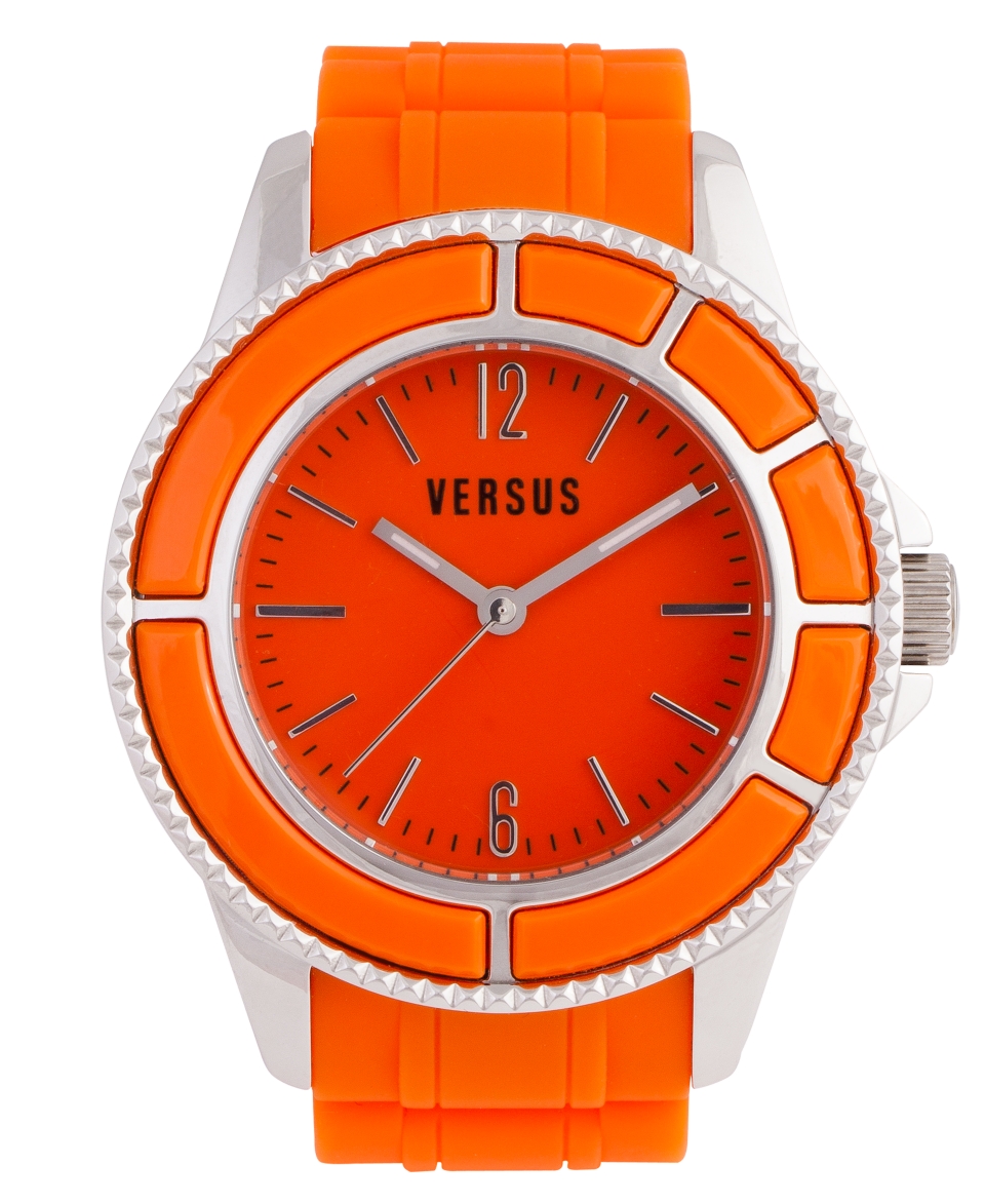 Versus by Versace Watch, Unisex Tokyo Orange Rubber Strap 42mm 3C6120