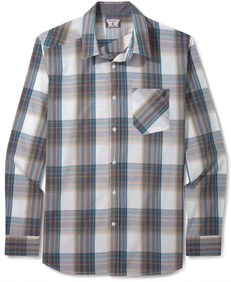 Volcom Shirt, EX Factor Long Sleeve Plaid Shirt