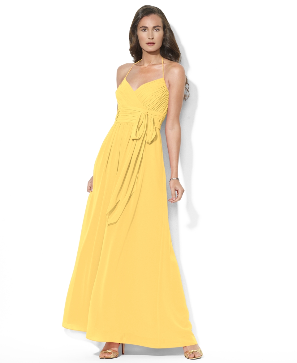Lauren by Ralph Lauren Dress, Sleeveless Halter Gown   Womens Dresses